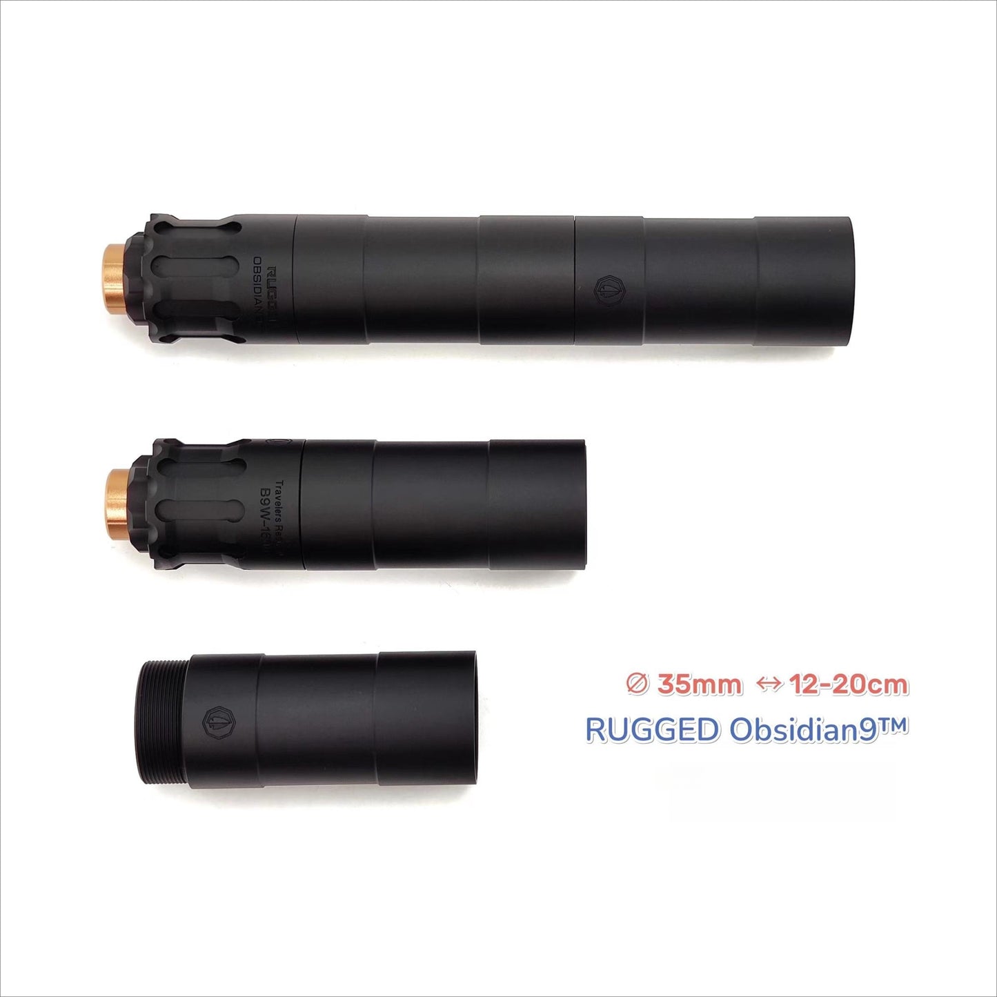 Obsidian 9-14mm CCW Threaded Suppressor