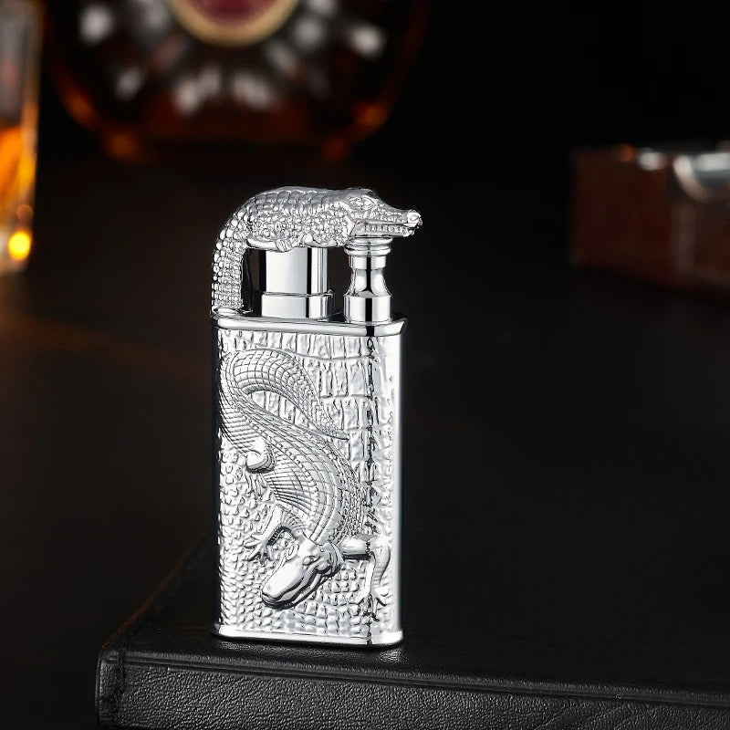 Silver crocodile lighter
