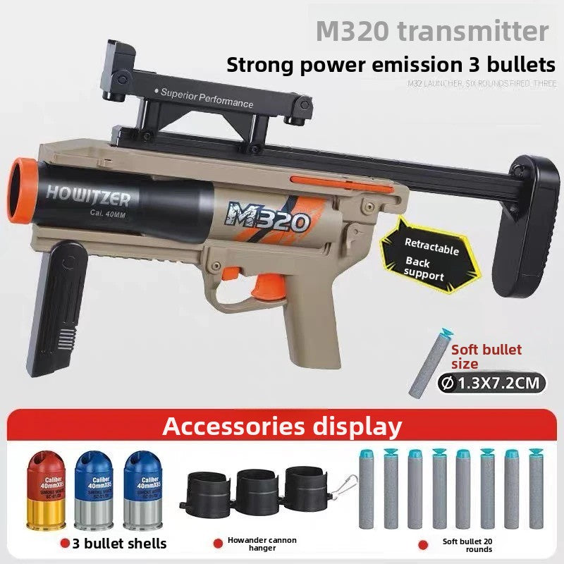M320 sand-colored rocket launcher