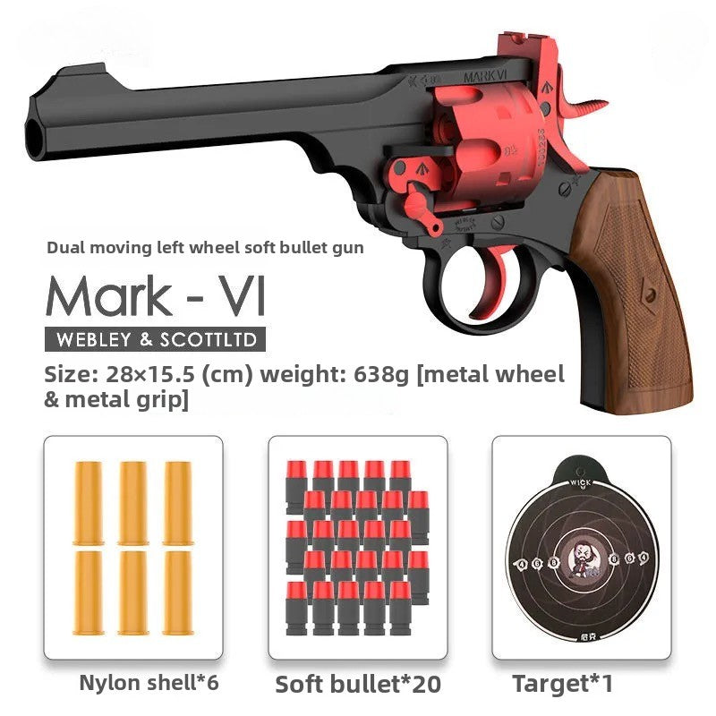 MI-VI Black Soft Bullet Revolver