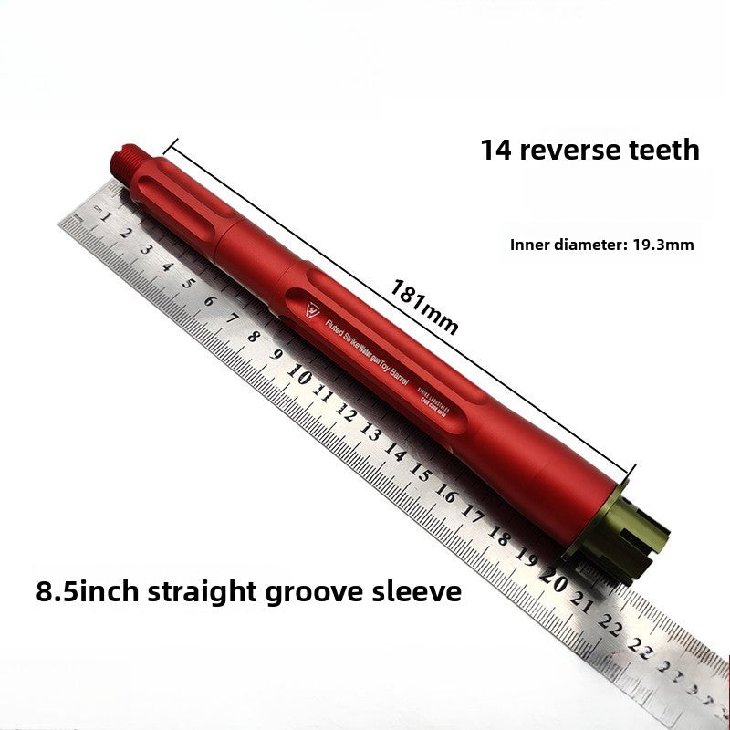 8.5 inch red straight groove sleeve