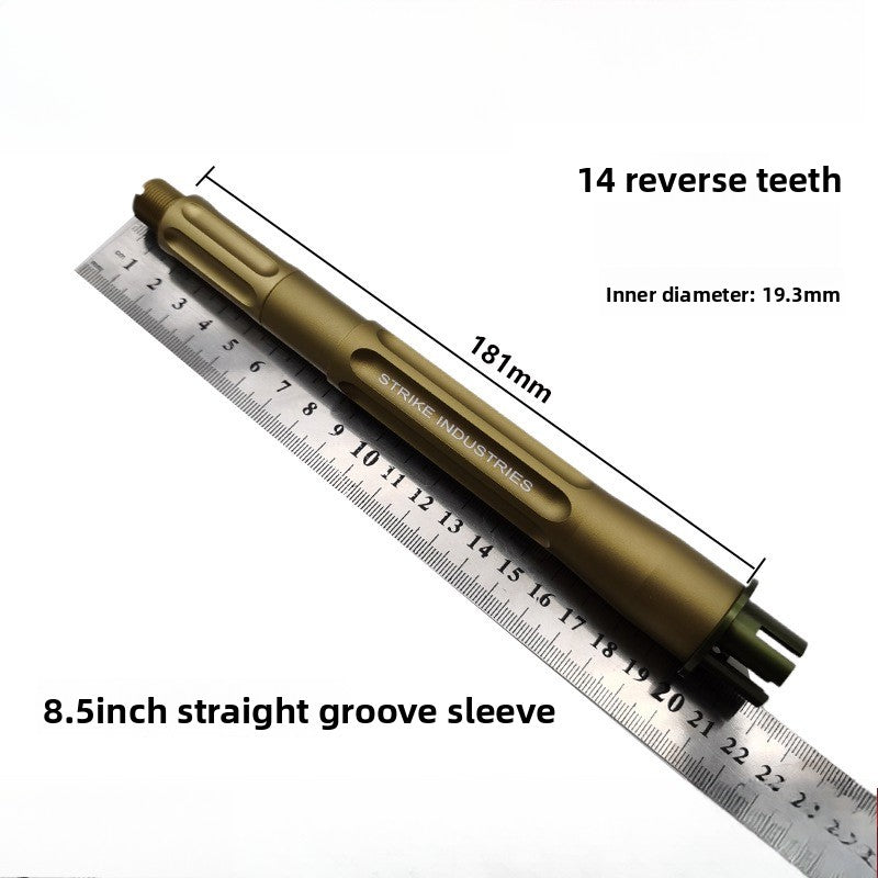 8.5 inch sand color straight groove sleeve