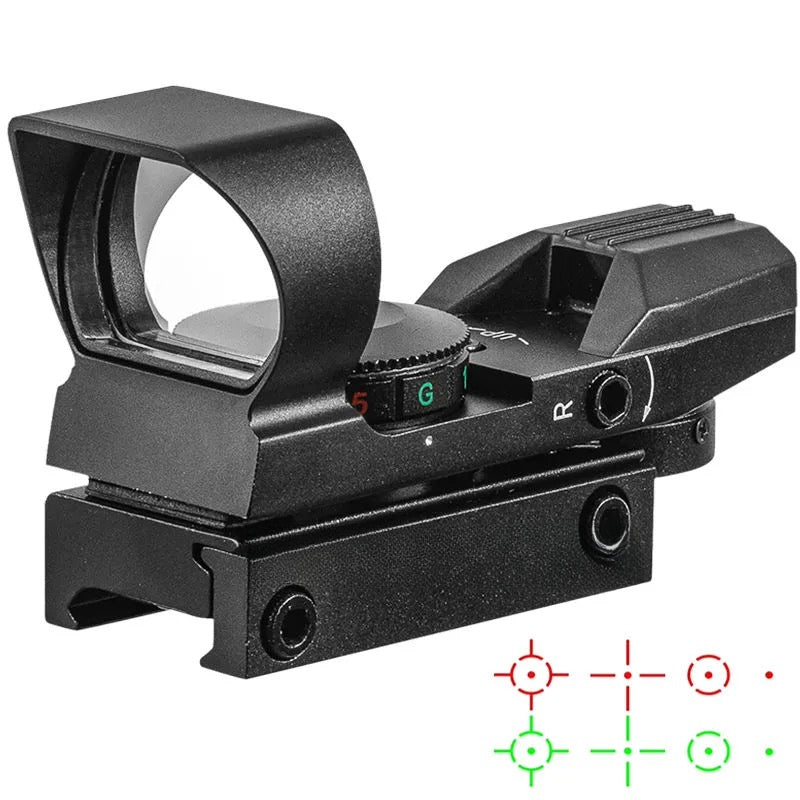 Black holographic red and green dot sight