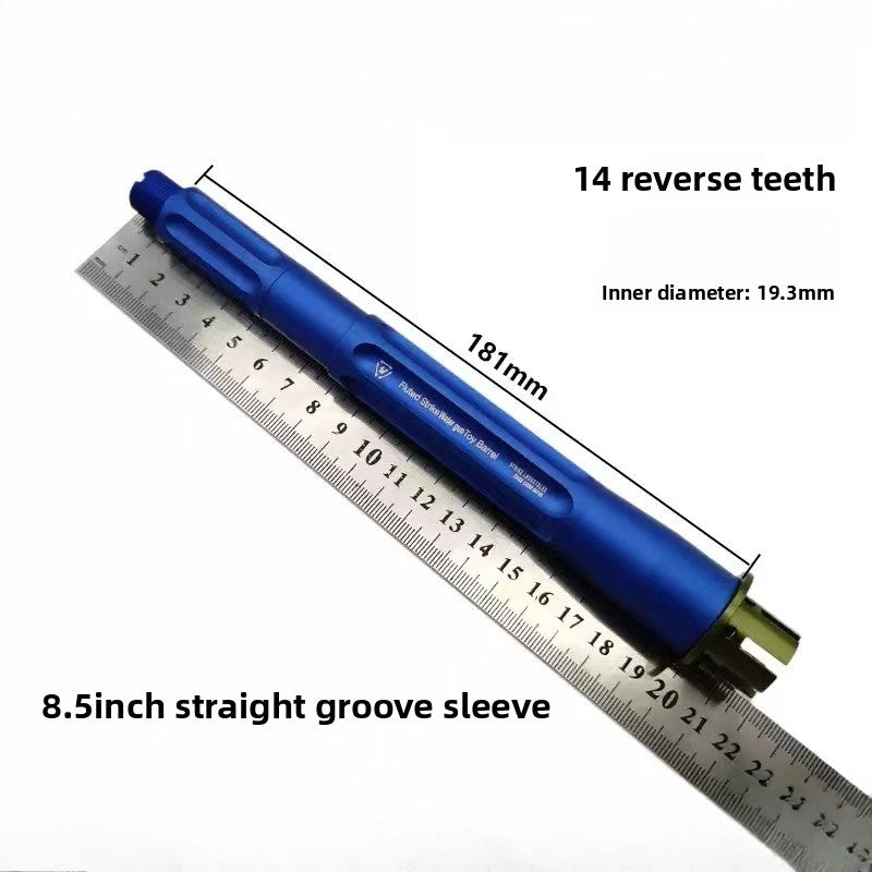 8.5 inch blue straight grooved sleeve