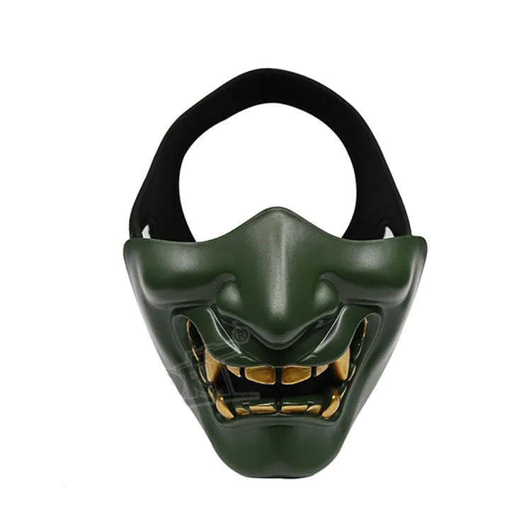 green-fan-face-mask