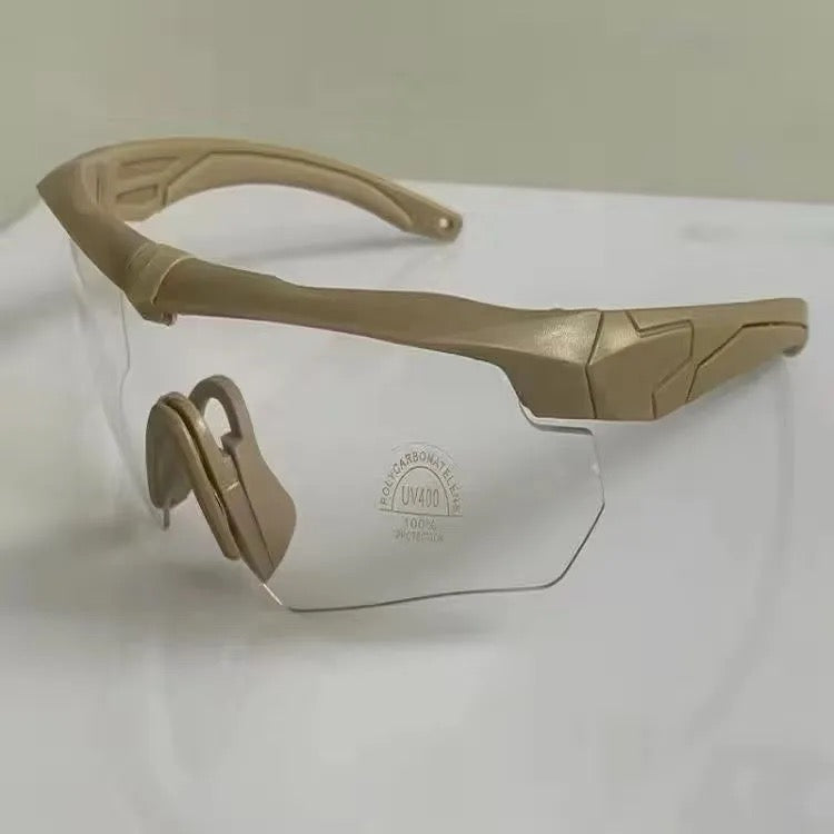 khaki-frame-transparent-lens-tactical-goggles
