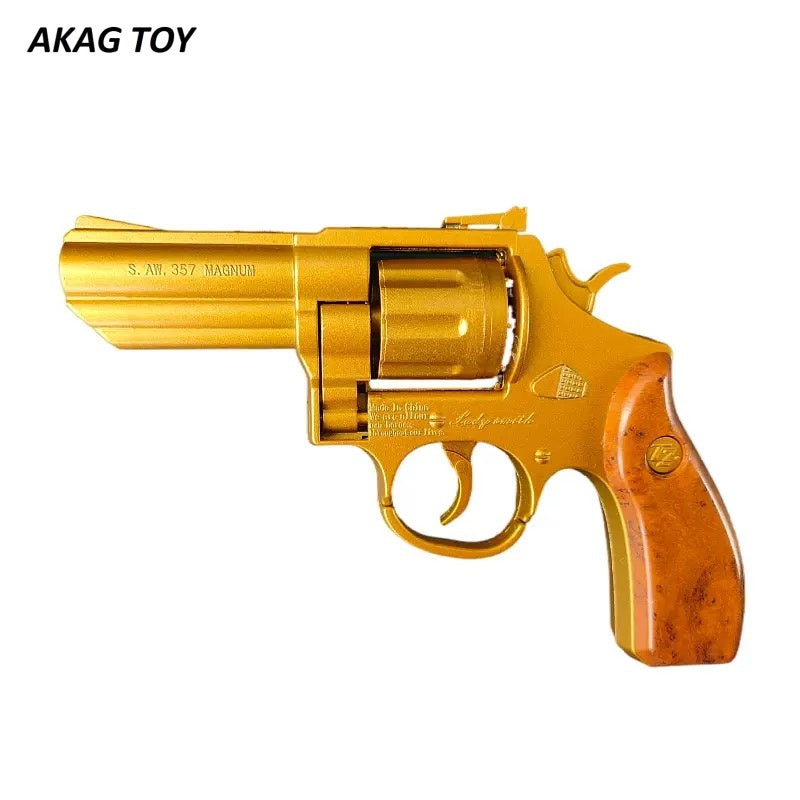 Golden revolver smashing gun
