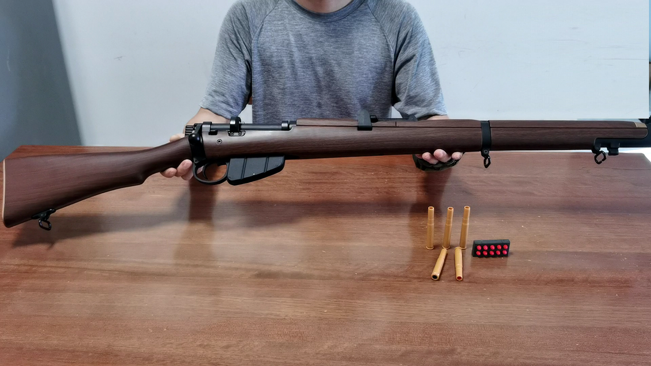 Lee Enfield Wood Grain Soft Bullet Gun