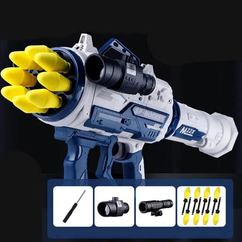 Blue rocket launcher