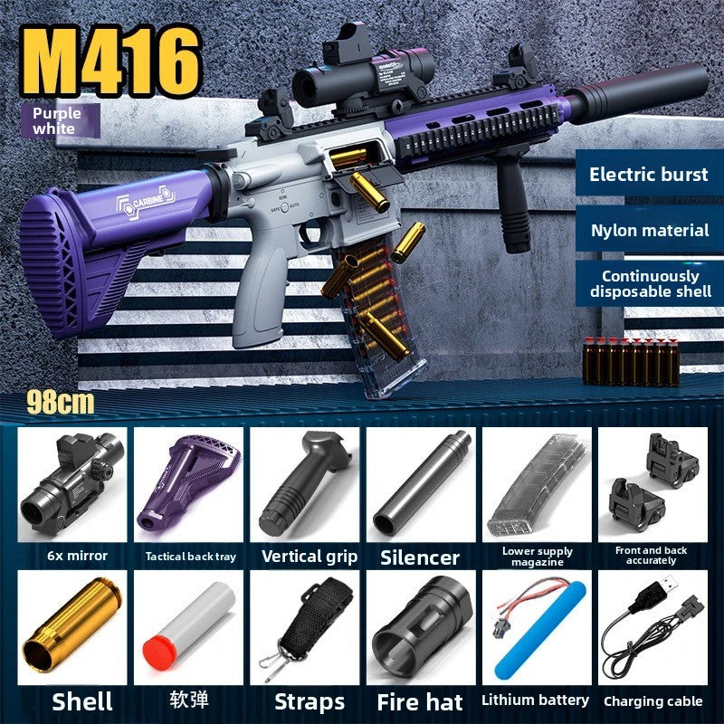 Purple M416 soft bullet gun