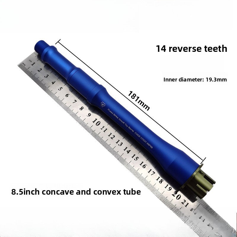 8.5 inch blue grooved tube