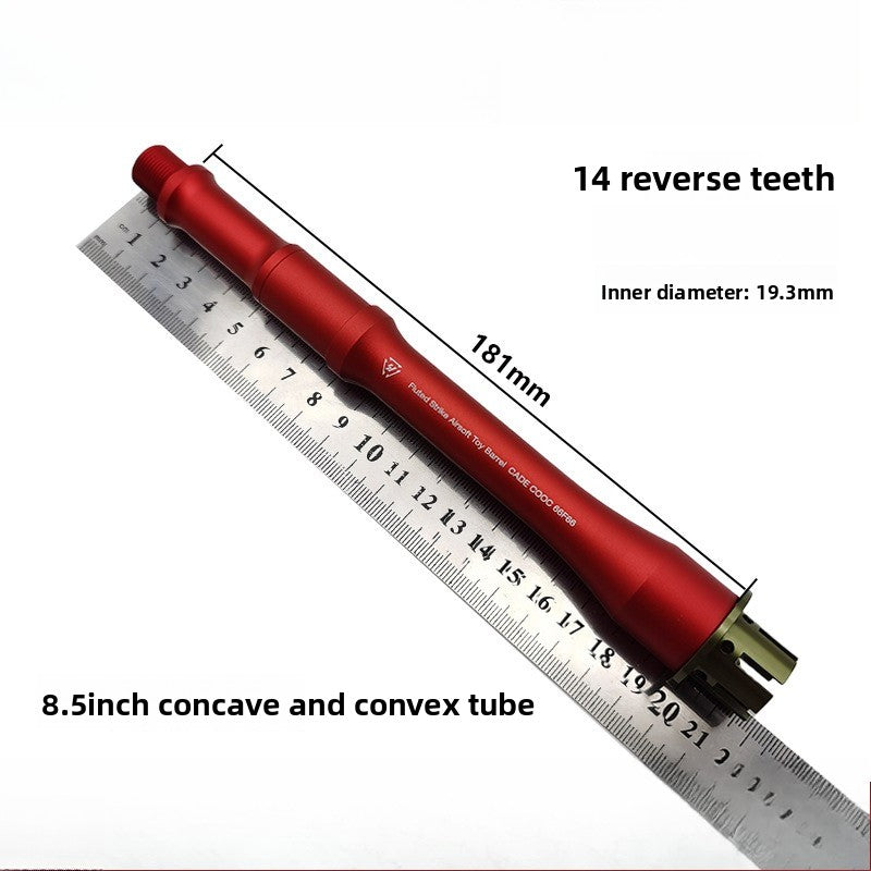8.5 inch red grooved tube