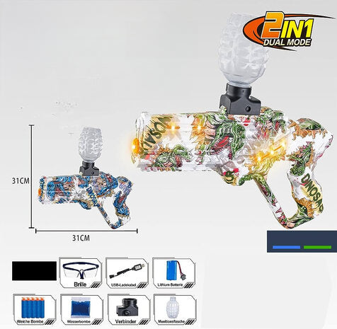 2-in-1 Electric Toy Gun
