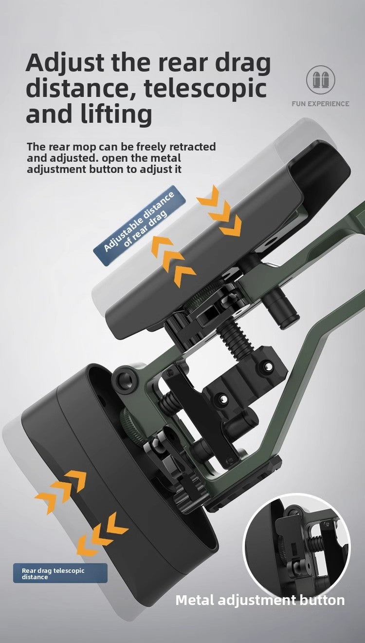 Telescopic lifting rear support