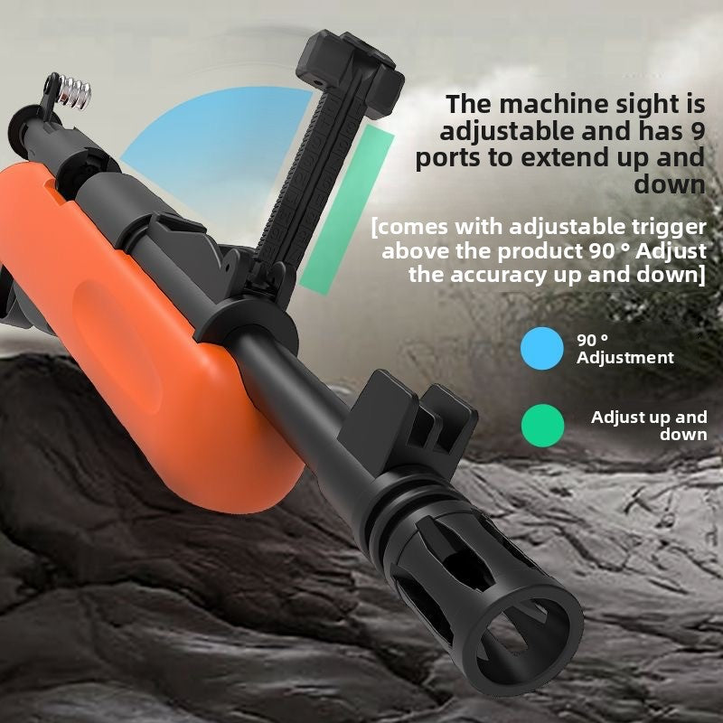 Machine aiming is adjustable