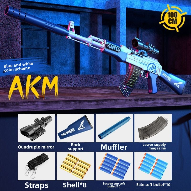 AKM blue soft bullet gun