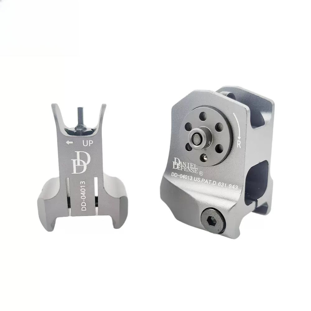 Silver metal mechanical sights