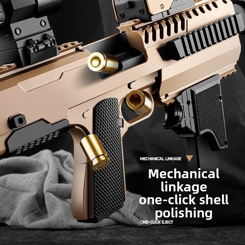 Mechanical linkage, one-button shell ejection