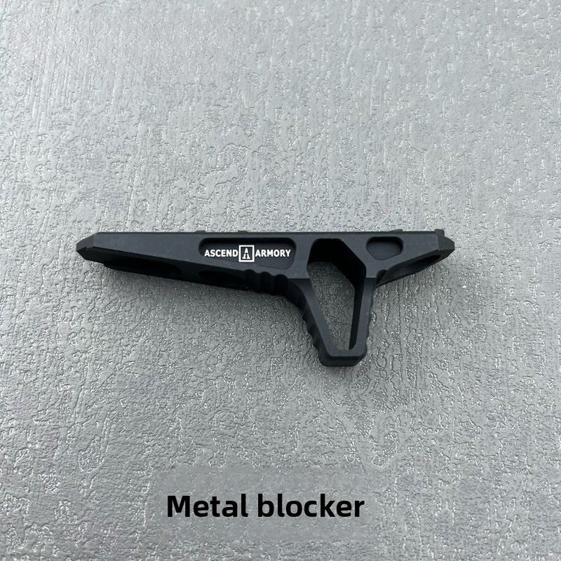 Black metal front grip