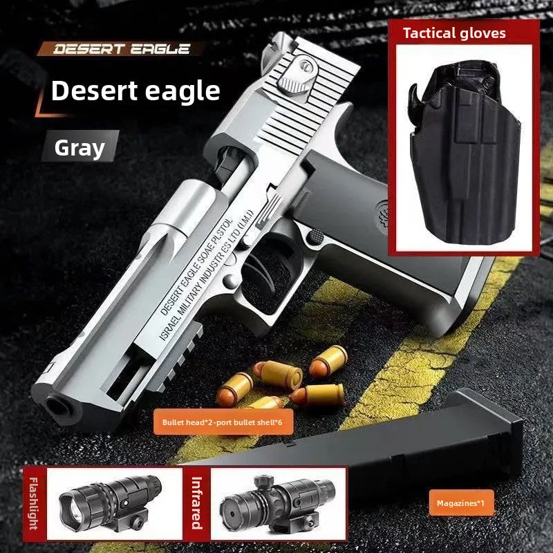 Silver Desert Eagle soft bullet gun