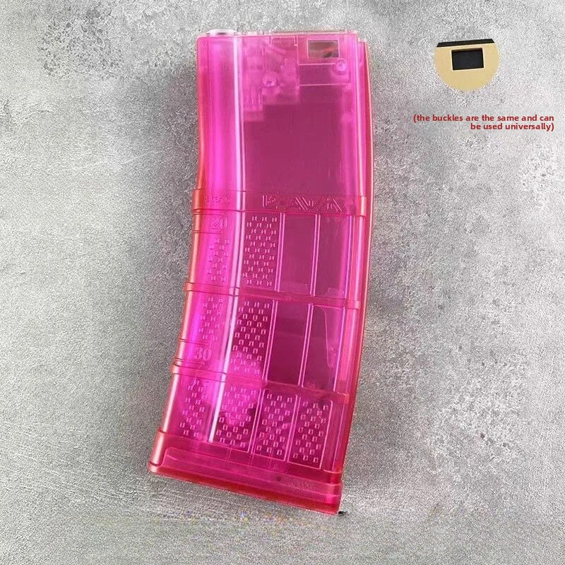 Transparent pink long magazine