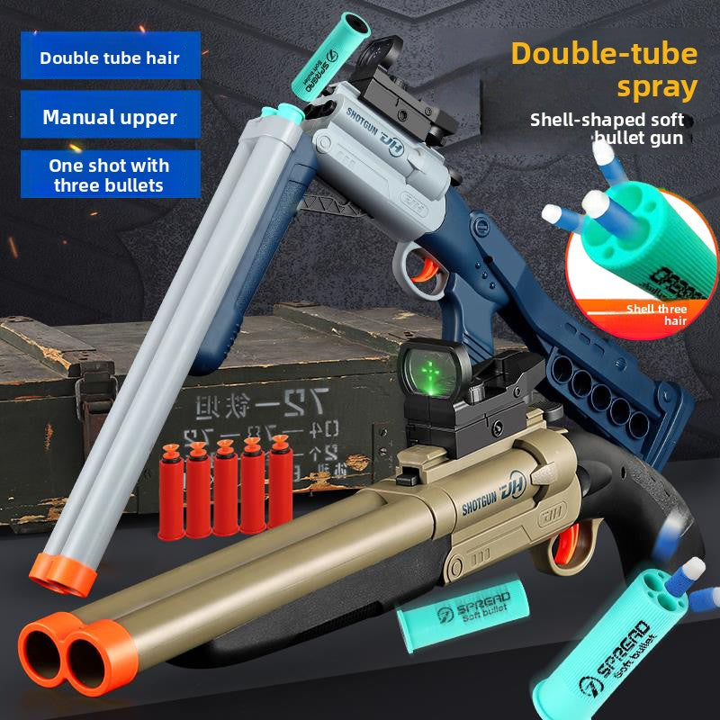 Mid-break loading, three rounds per shell