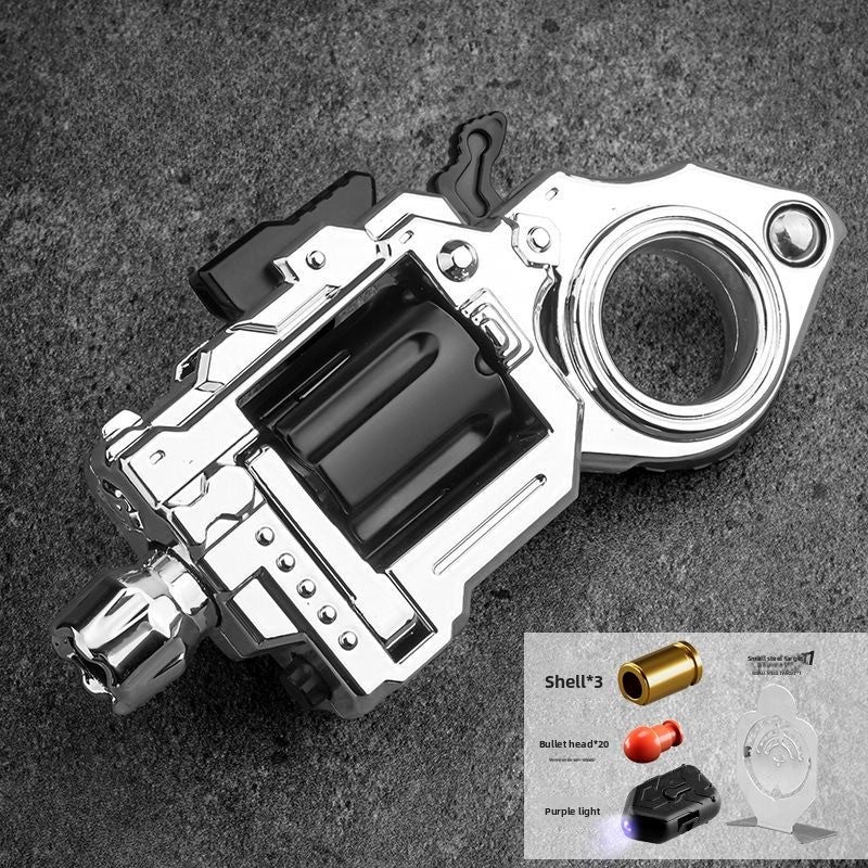 Silver Revolver Soft Bullet Gun