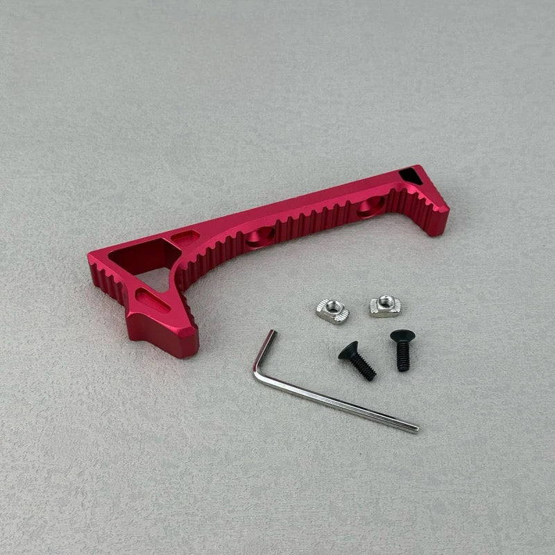 Metallic red front grip