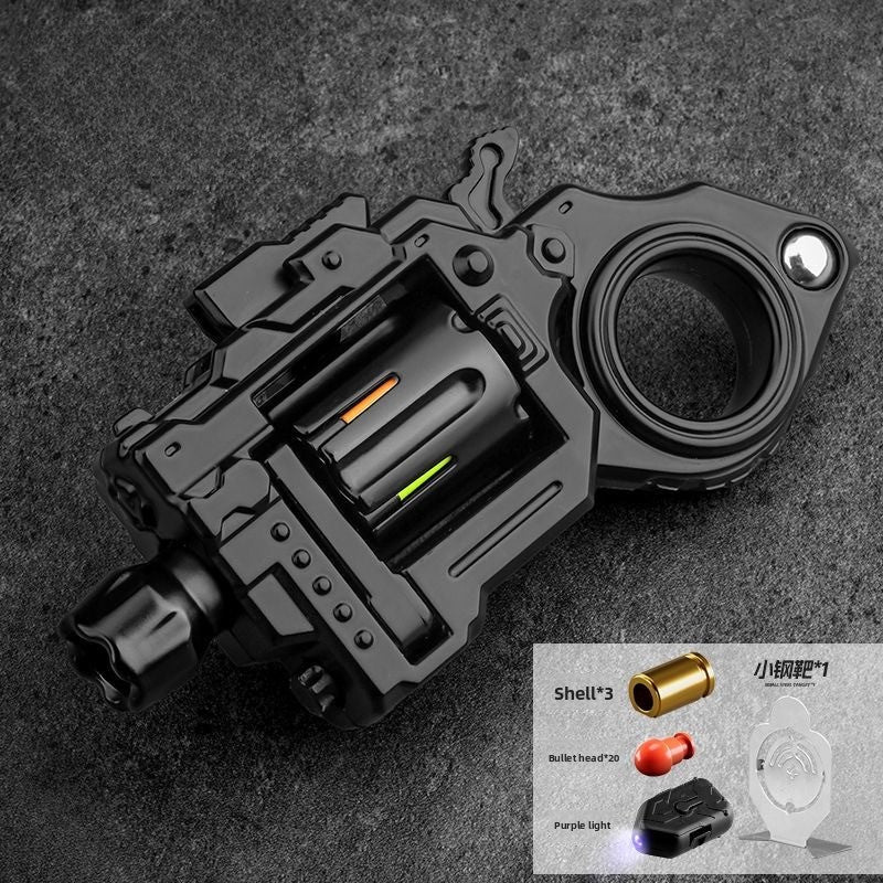 Black Revolver Soft Bullet Gun