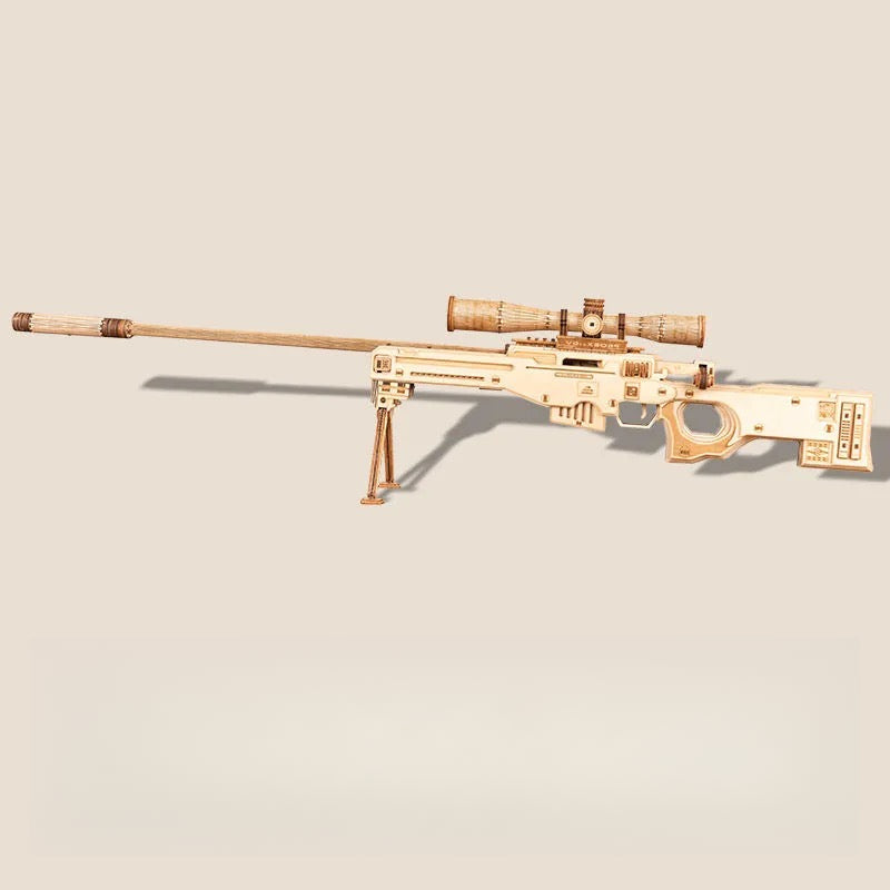 AWM original color wooden sniper rifle