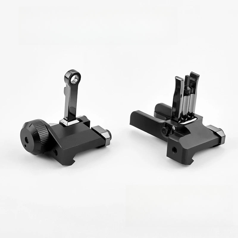 Silver front and rear sights