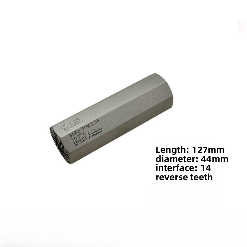 Gray Metal Octagon Silencer