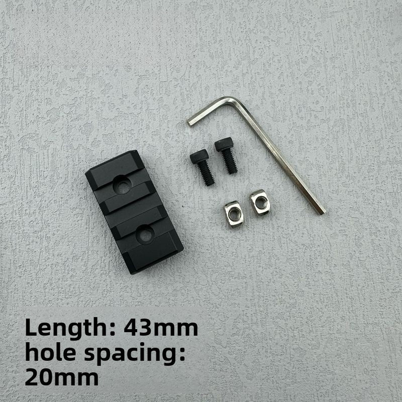 3 slot black rail piece