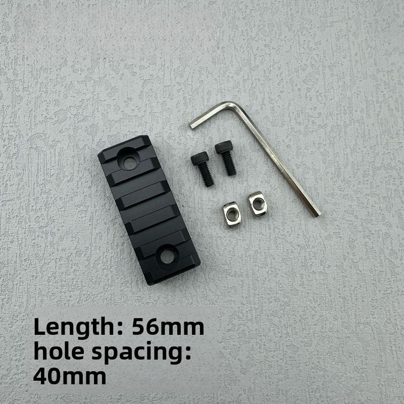 5 slot black rail piece