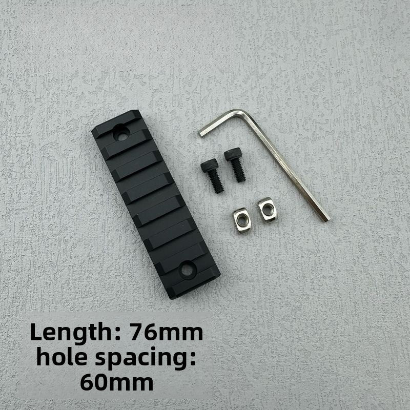 7 slot black rail piece