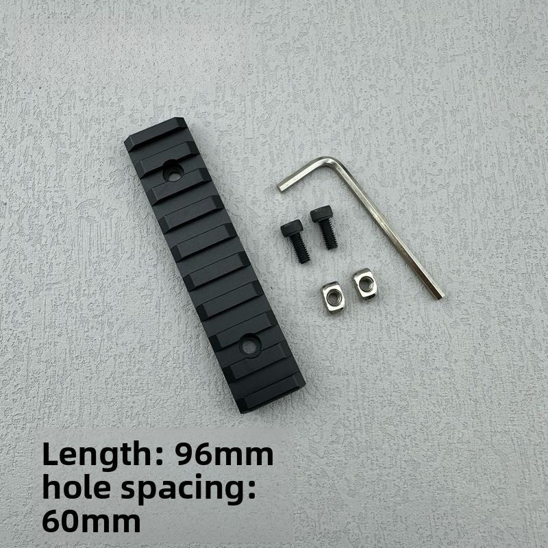 9 slot black rail piece