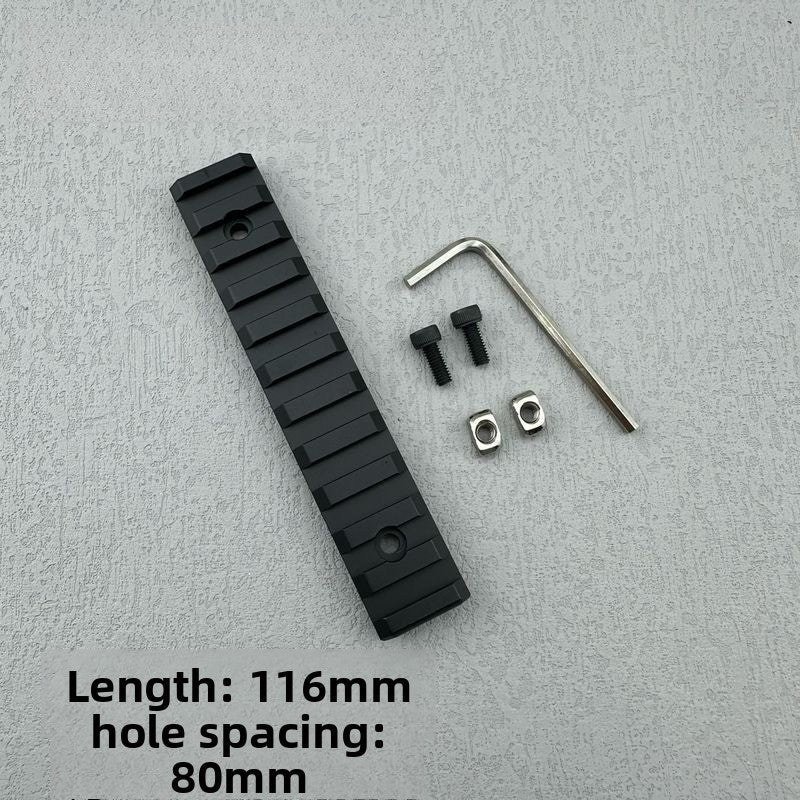 11 slot black rail piece