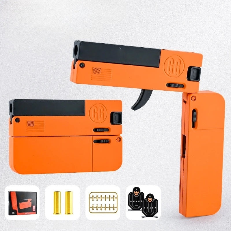 LifeCard Orange Folding Toy Pistol