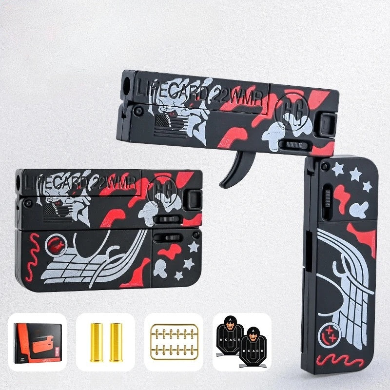 LifeCard alloy graffiti folding toy pistol