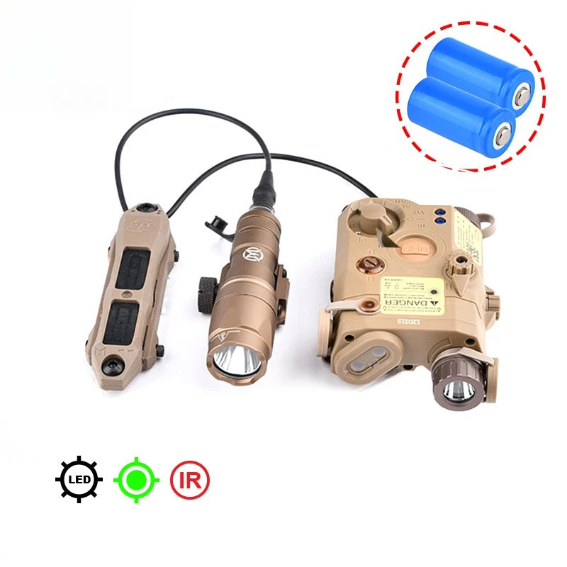Sand-colored green laser sight