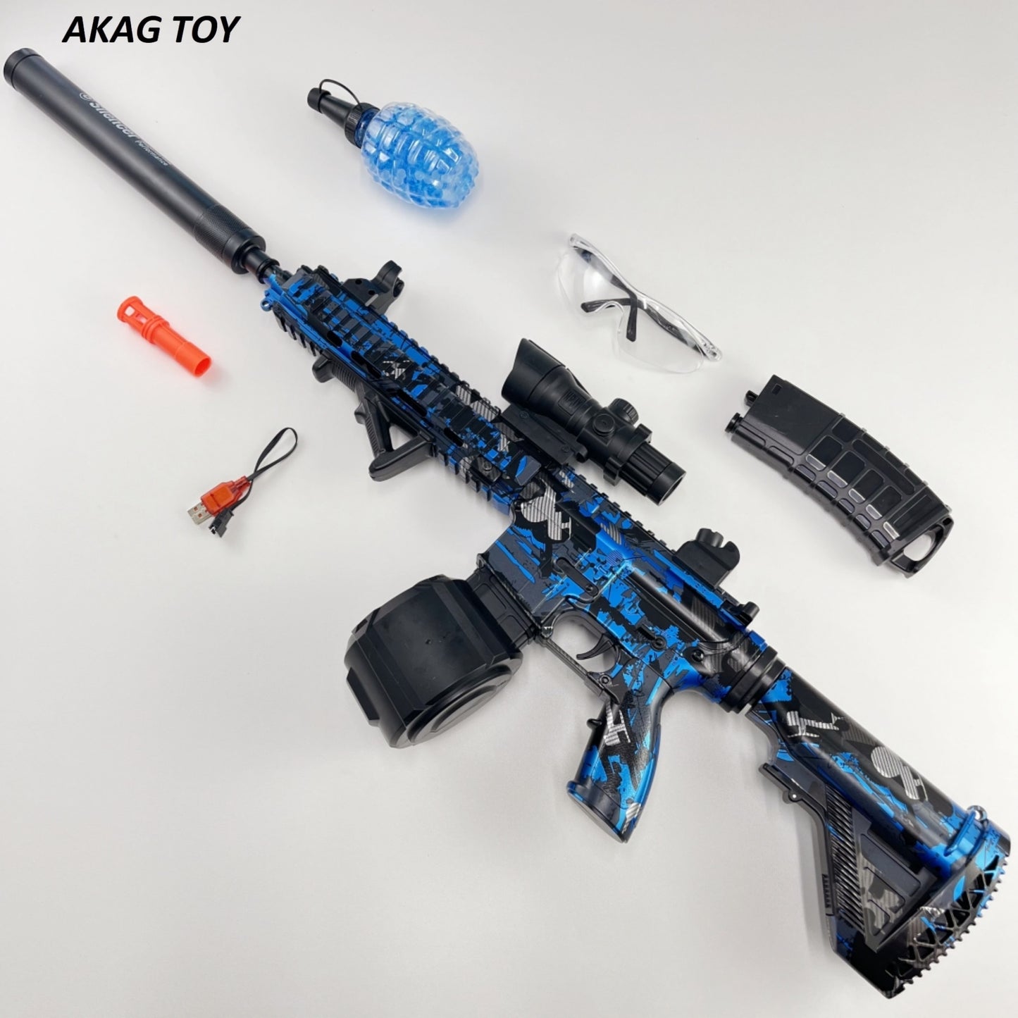 M416 Gel Blaster – Blue Graffiti Camo