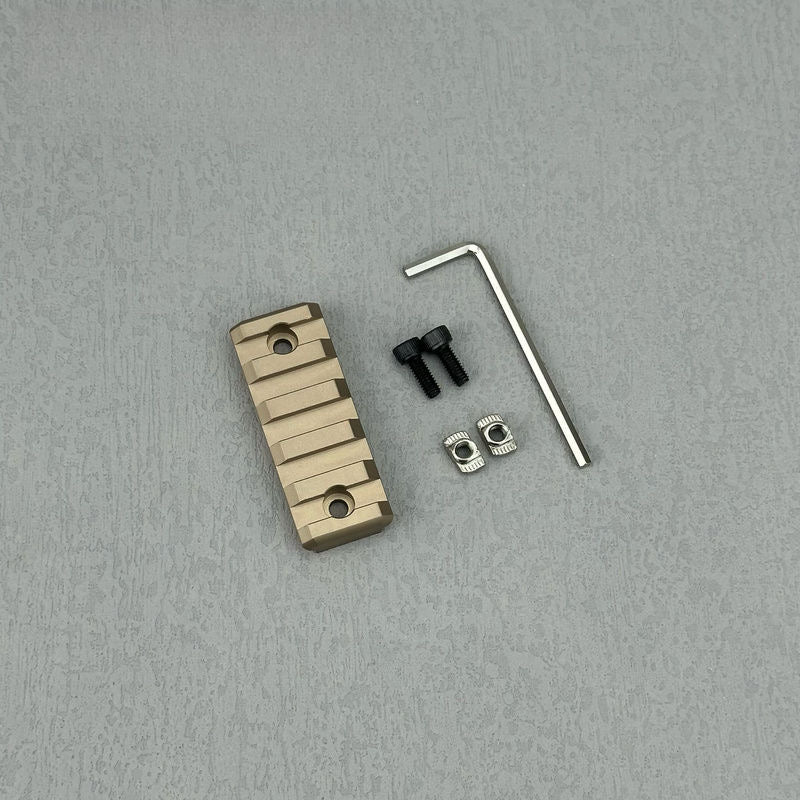 5 slot sand color rail piece