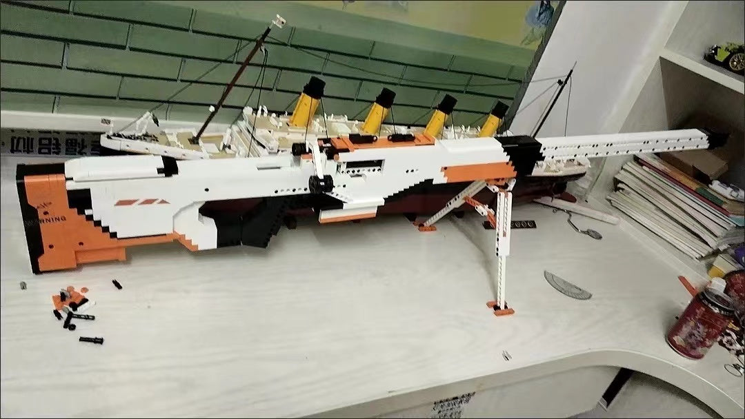 AWM Shell Ejection Building Block Toy Gun