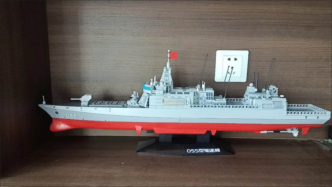 055 Destroyer Military Building Blocks Model