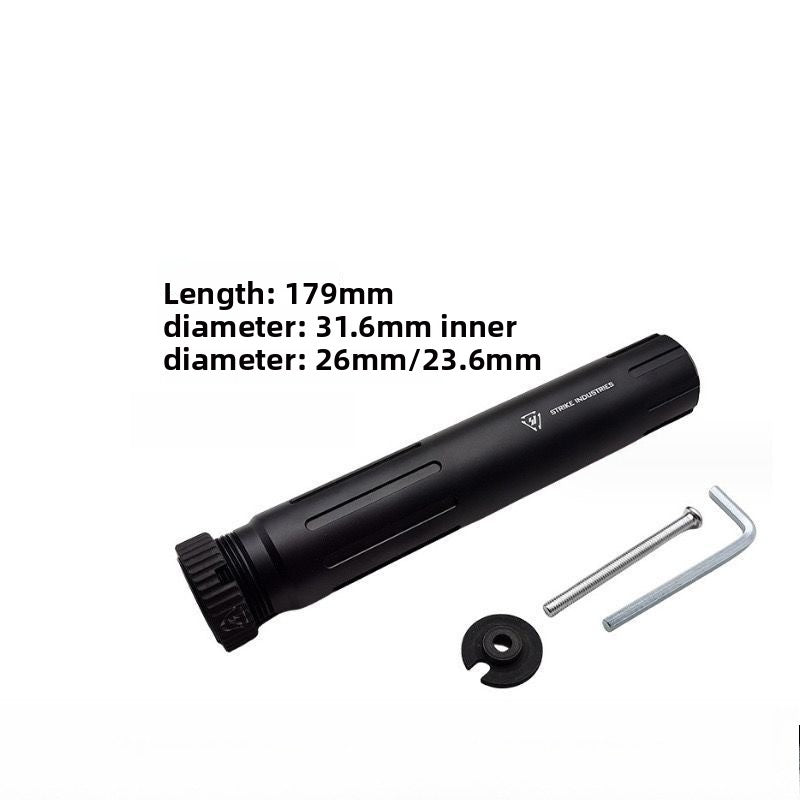Black metal buffer tube