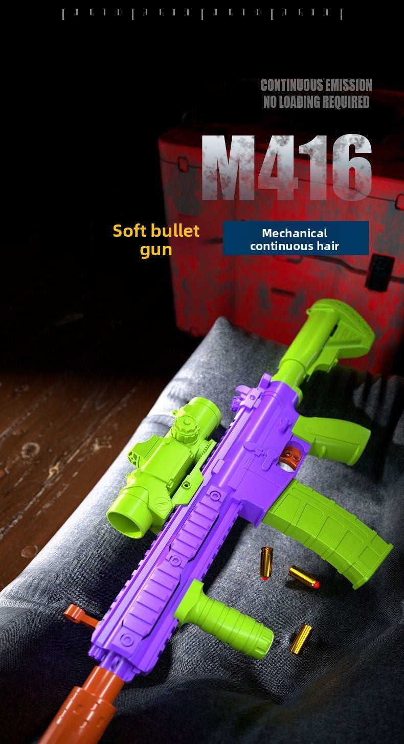 Soft bullet gun mechanical burst
