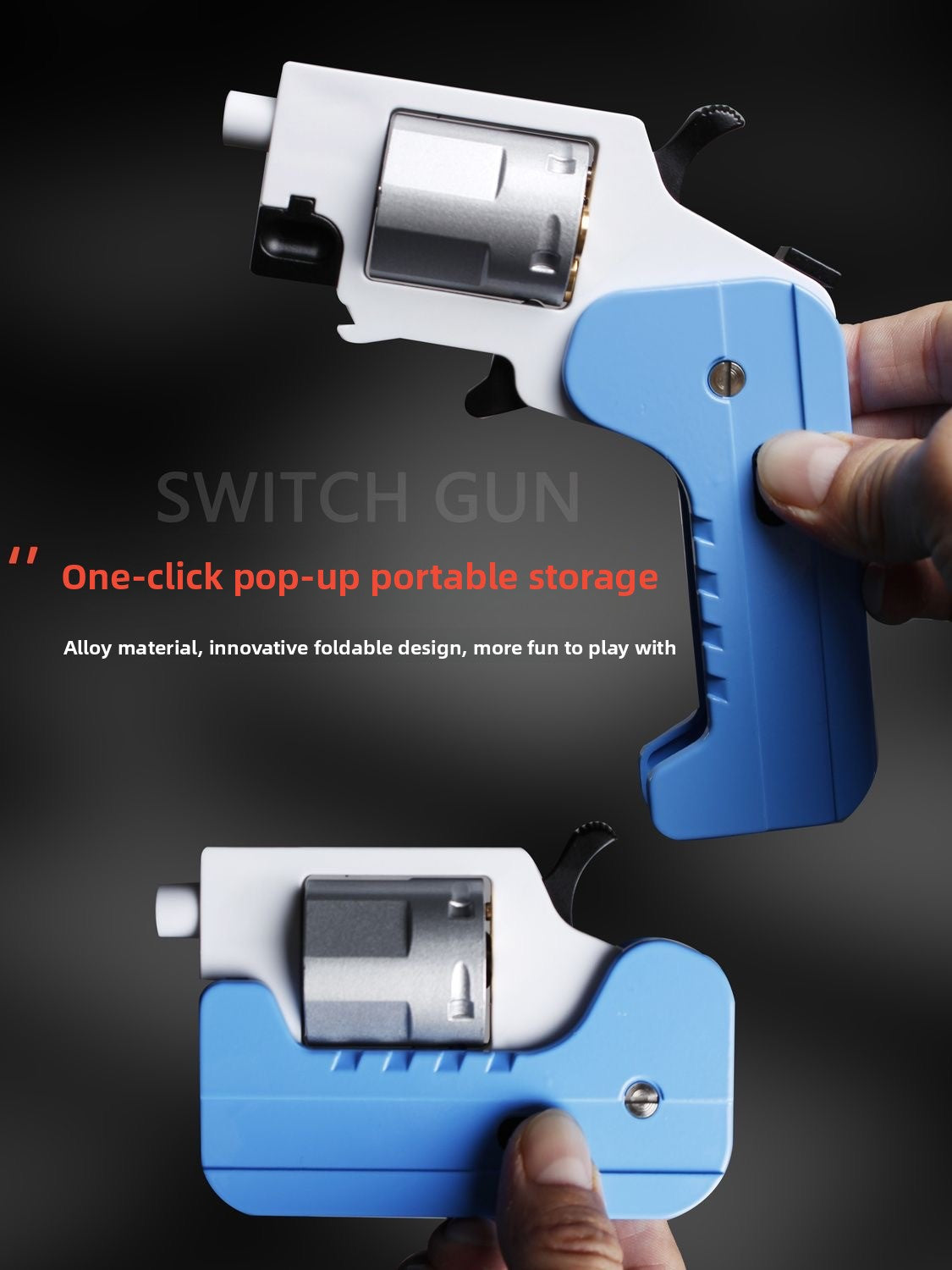 One-touch pop-up for portable storage