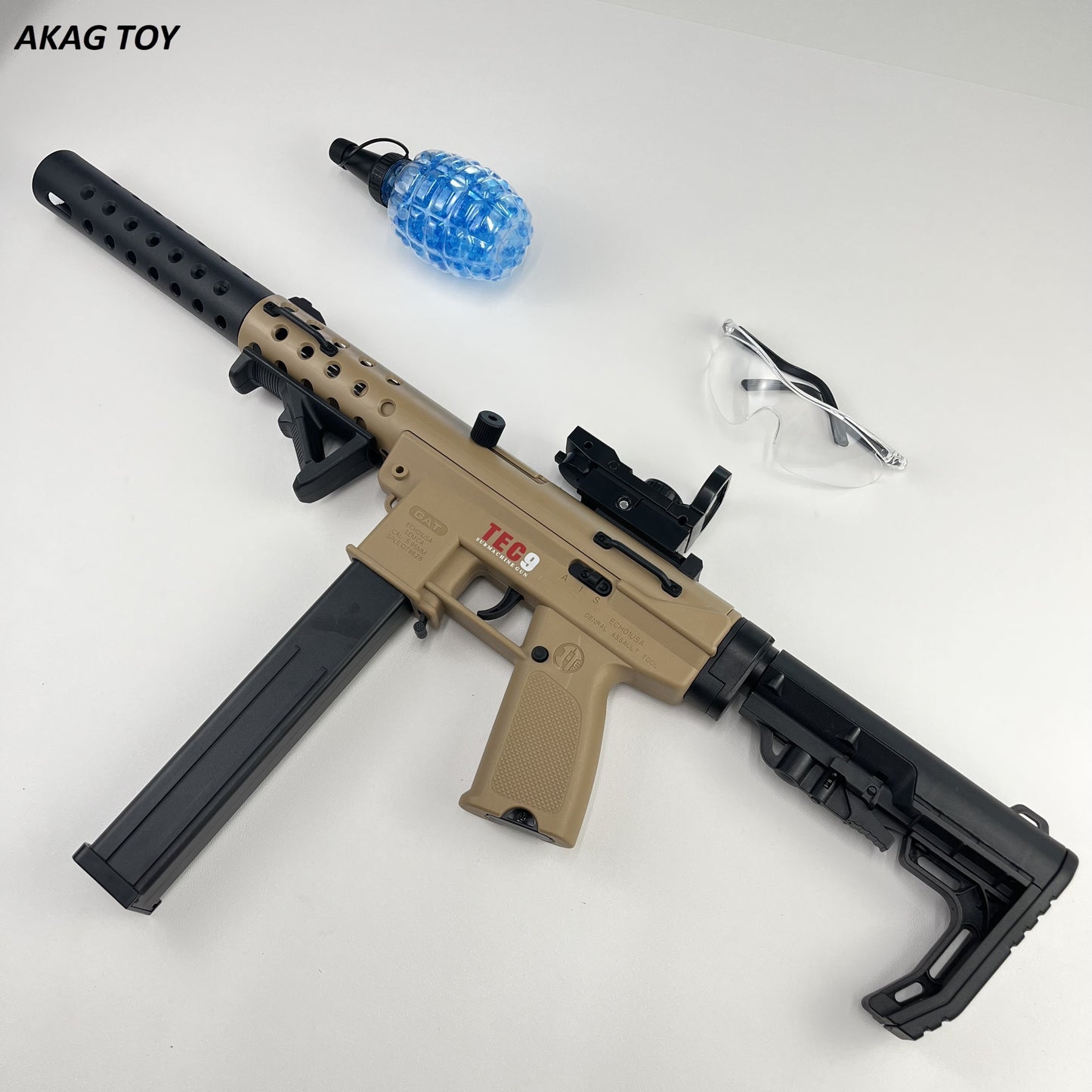 Tan Tec-9 Gel Blaster
