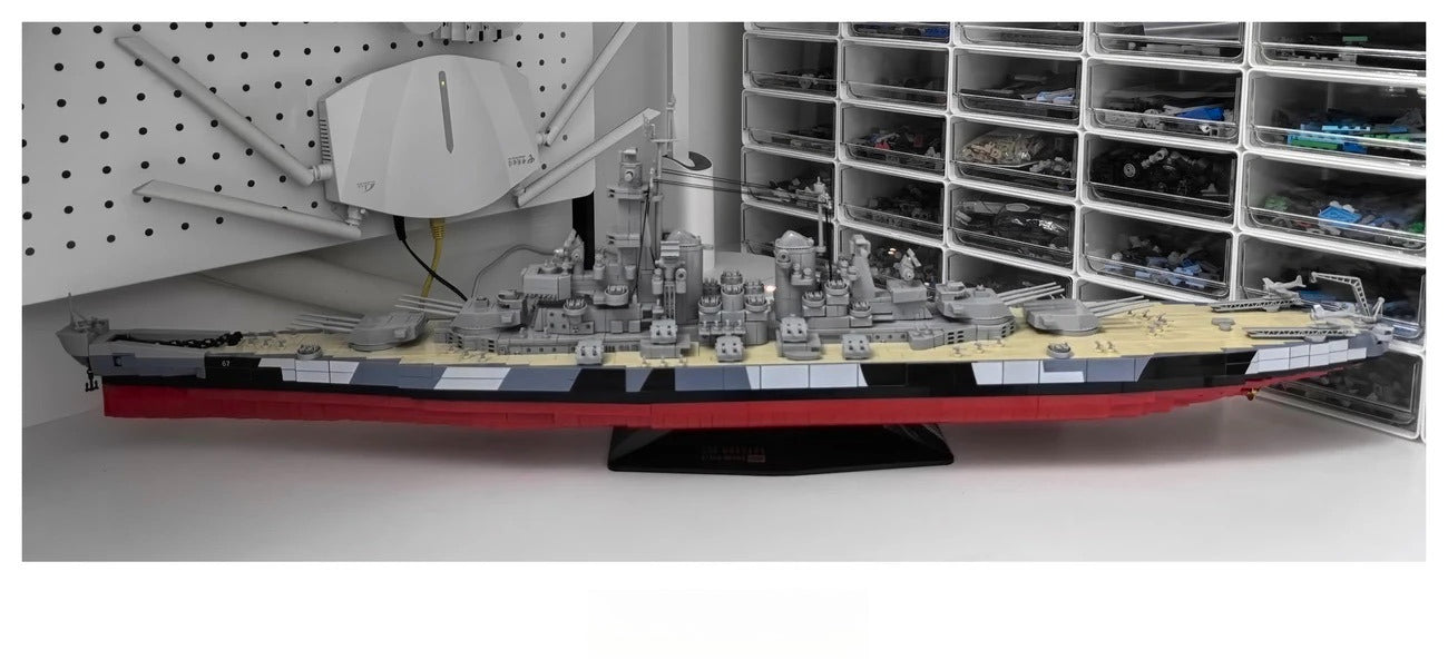 WWII USS North Carolina Building Blocks Model