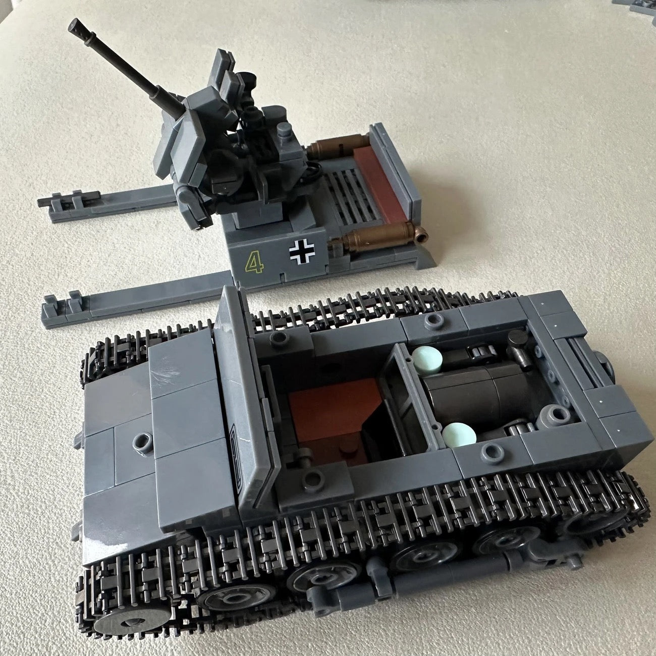 WWII German Anti-Aircraft Tank No. 1 Building Block Toy